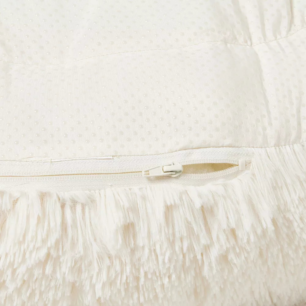 Cream Donut Bolster Small Dog Bed