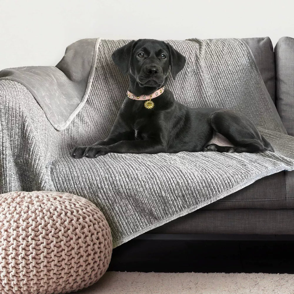 Waterproof Reversible Plush Pet Blanket for Furniture Protection