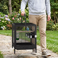 Rust-Resistant Steel Handheld Portable Travel Bird Cage for Small Parrots