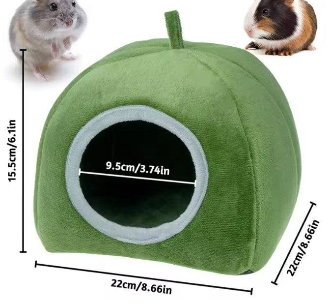 Hamster House Guinea Pig Cage Hamster Cotton House Small Animal Nest Winter Warm Pet Bed For Rodent/Guinea Pig/Rat/Hedgehog
