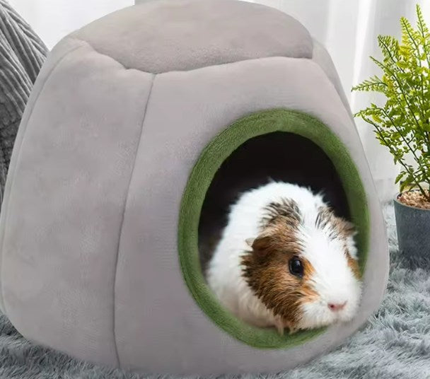 Hamster House Guinea Pig Cage Hamster Cotton House Small Animal Nest Winter Warm Pet Bed For Rodent/Guinea Pig/Rat/Hedgehog